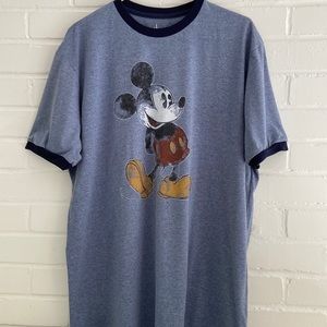 Mens Blue Disney Mickey Mouse T-Shirt